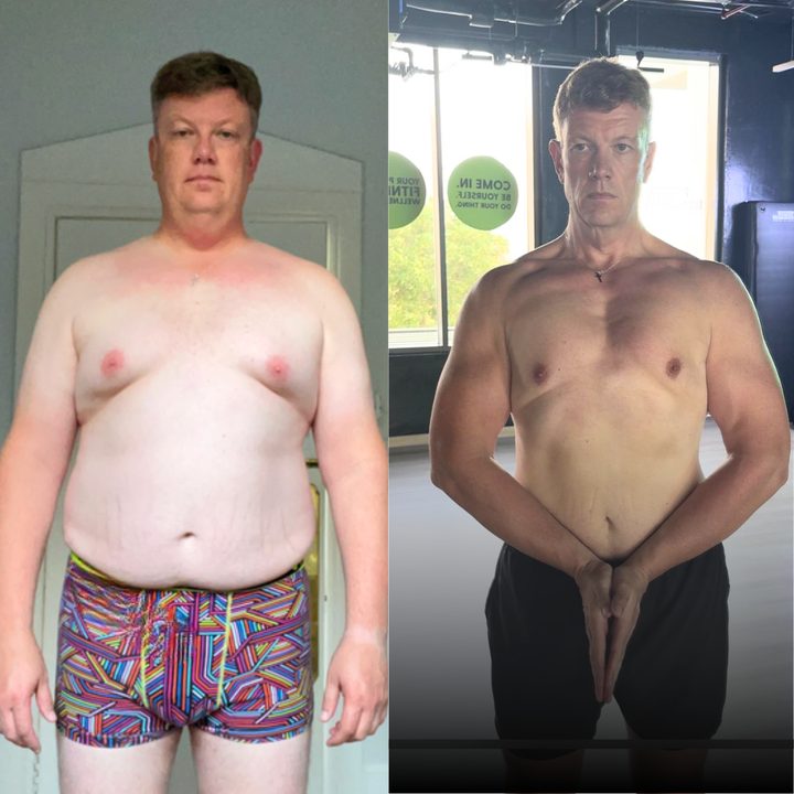 Client before and after transformation