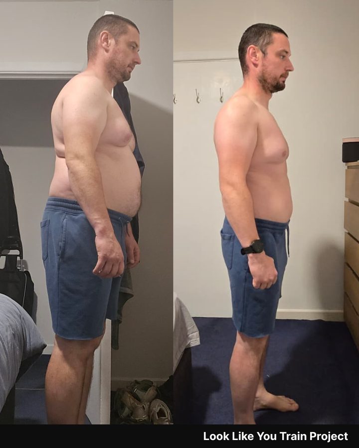 Client before and after transformation