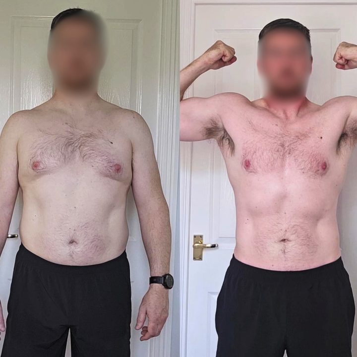 Client before and after transformation
